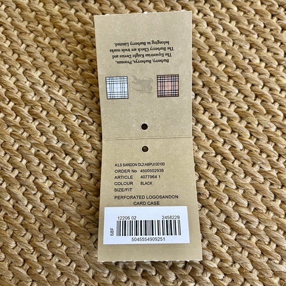 Burberry Black Perforated Leather Sandon Card Holder—Unisex - Picture 5 of 11